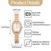 Women's Watch Stretch Band Waterproof Rose Gold Stylish Analog Display Free Size Stainless Steel Band Quartz Watch Fashion Accessory - Birthday