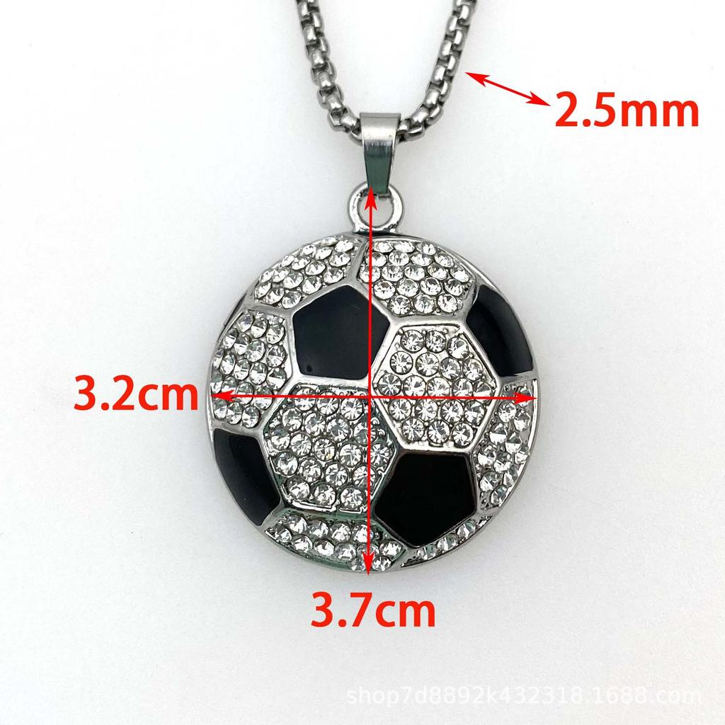 Hiphop Necklace Hiphop Plated Diamond Ball Pendant