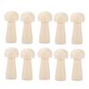 10pcs Mushroom Decor Cute Shape DIY Paintable Small Wooden Crafts for Preschoolers Kid