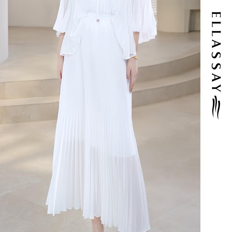 

ELLASSAY Pleated A-Line Mid-Length Skirt M