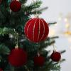 36Pcs red painted velvet Christmas ball ornaments Christmas tree baubles Christmas decorations Home party decorations