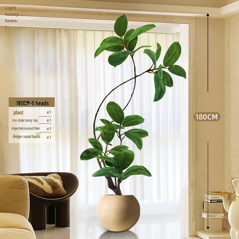 Luxurious Large Faux Green Plant Decoration for Indoor Use