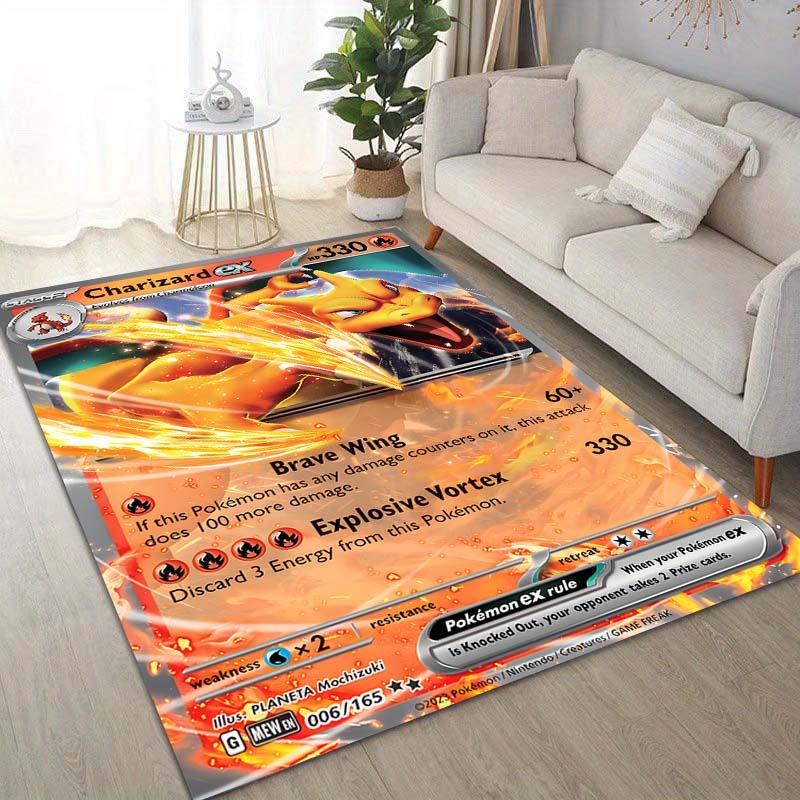 15 Sizes Pokémon Cards Charizard Printing Carpet for Living Room Bedroom Kid's Room Home Decor Area Rug Sofa Cloakroom Mat