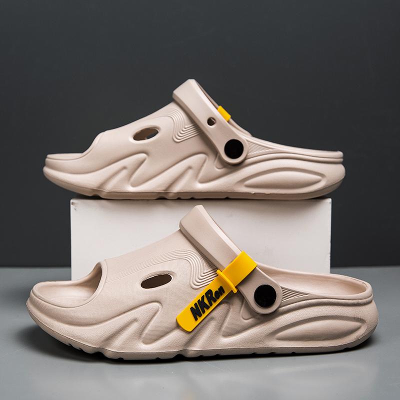 

Мода 2025 Кокосовые туфли Летние шлепанцы Мужские Классические туфли с отверстиями Удобная мягкая подошва Уличные Домашние Мужские садовые сабо Пляжные 39-40