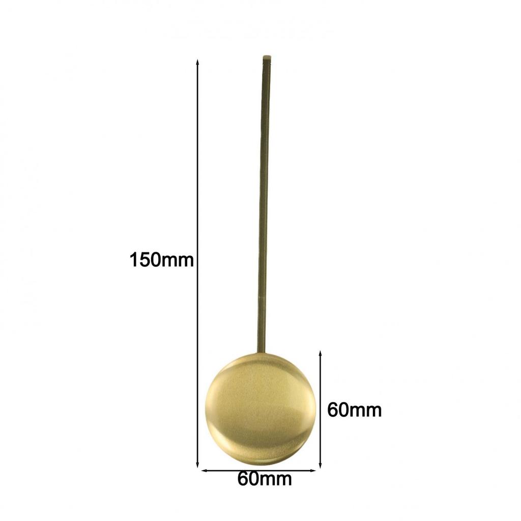 Wall Clock High Gloss Gold Metal Pendulum Swing Movement Quartz Accessories