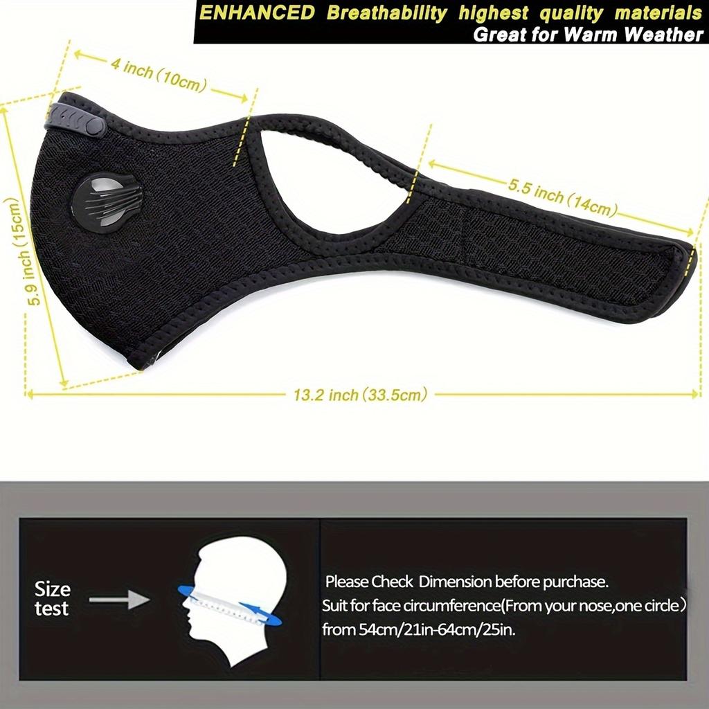 2-Pack Black Sports/ Activated Carbon - Ultra Breathable Mesh, Comfort Fit Adjustable Cycling, Running, Outdoor Workouts