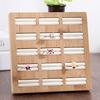 Ring Storage Holder Sturdy Construction Square Shape Smooth Edge Eco-Friendly Burr Free Decorative Wood 15 Slots Ring Display Showcase Organizer Tray