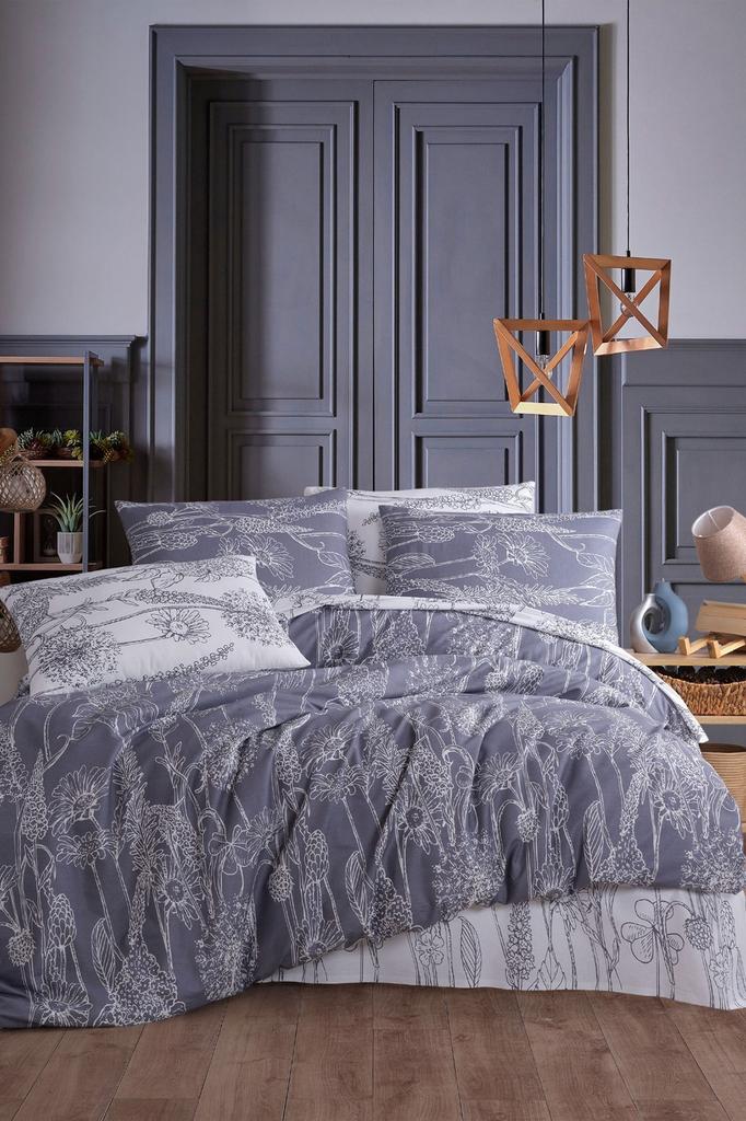 Doppelbett-Bettbezug-Set, Baumwolle, Nachtgarten