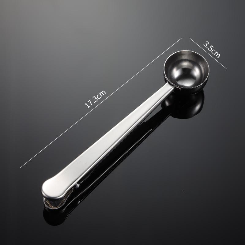 HANYANG 430 Edelstahl-Kaffeelöffel-Clip, Mehrzweck-Beutel-Verschlussclip, PVD-titanbeschichtet