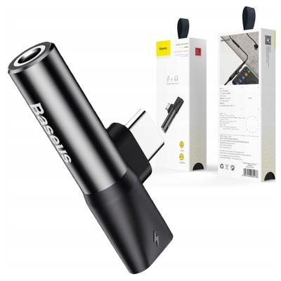 Adapter Audio Baseus Usb-C To Mini Jack 3.5Mm + Usb-C (Black)