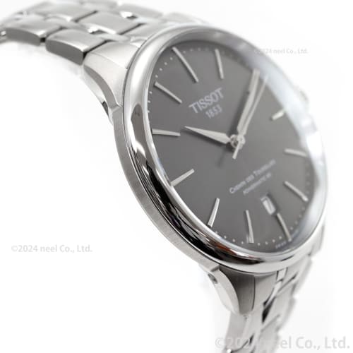 Tissot Chemin Des Tourelles Powermatic 80 Watch, 39mm, with a Gray Dial and Bracelet, Officially Imported, Men's Model T1398071106100