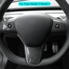 Auto Lenkradverkleidung aus ABS Kohlefaser Matt für Tesla 2024/2024 Innenraum Modifiziertes Zubehör für Tesla Model 3 Model Y