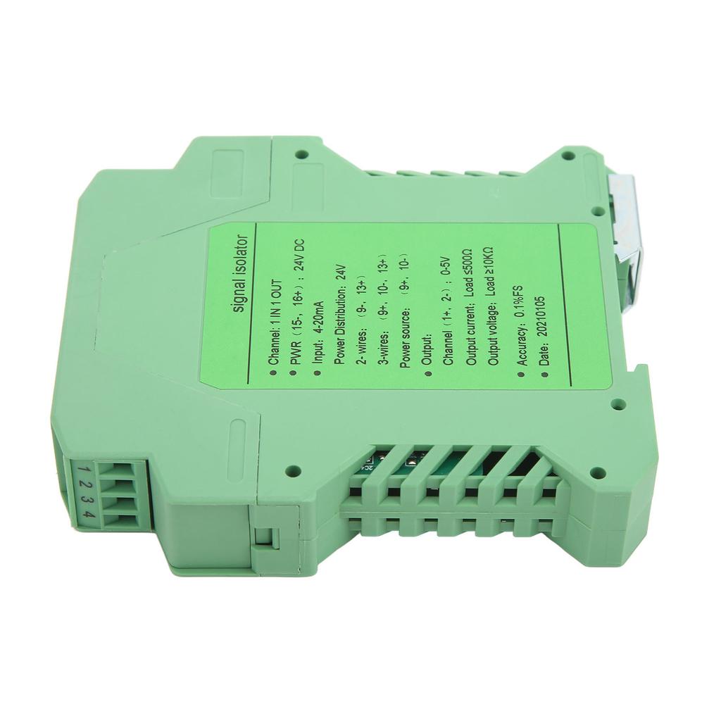 DC Current Signal Isolator 1 In 1 Out 4‑20mA PLC Detection Anti Interference Signal Conditioner Module 24V