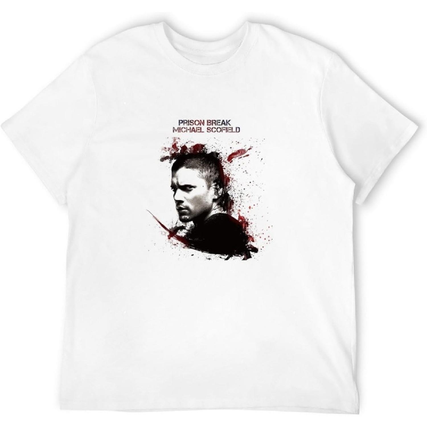 r_yes Prison Break T-Shirts White S