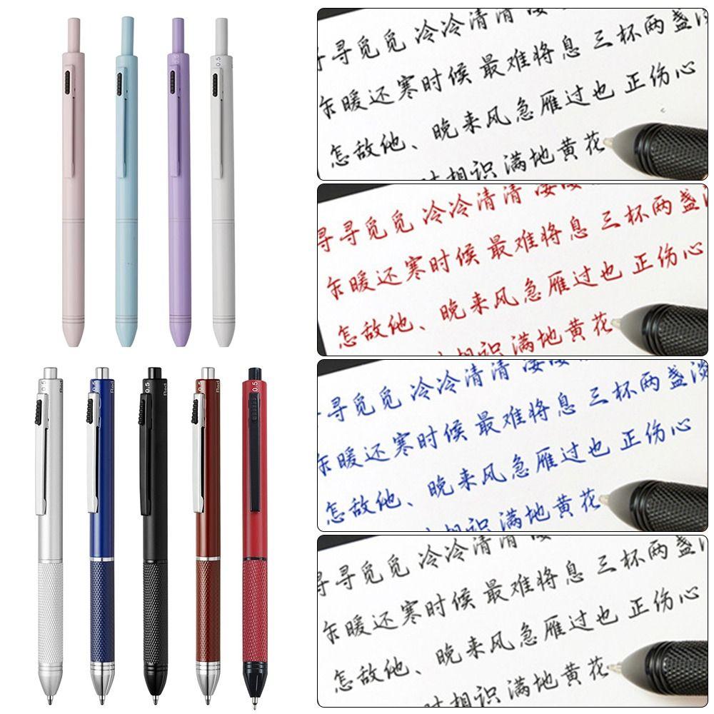 4-in-1 Multifunction Pen Metal Writing Pen High Quality 3 Color Ballpoint Pen  Student