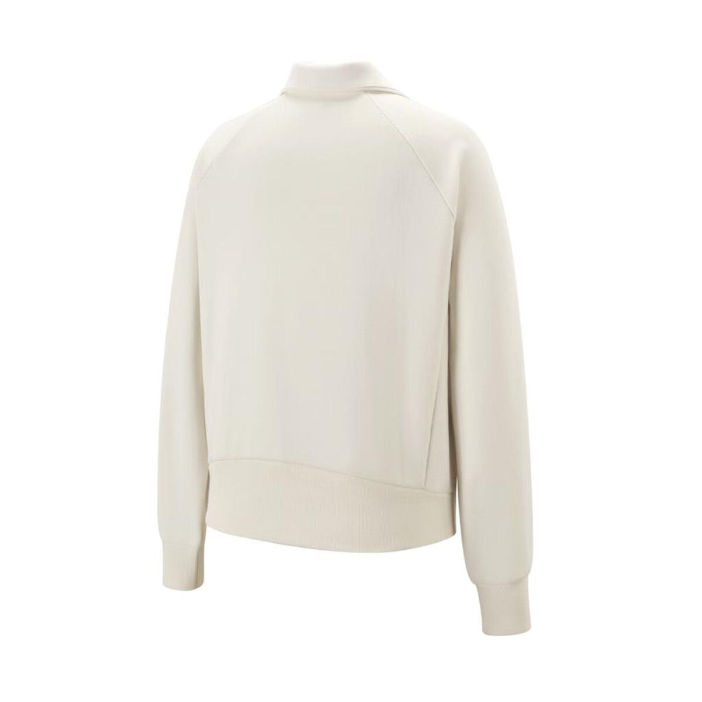 Women's Adidas Sweatshirts Women's Ecru Lapel Moderate Straight Fit