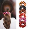 Digital Print Halloween Scrunchie Satin Fabric High Elasticity Hair Tie Hair Accessory Non-Damaging to Hair