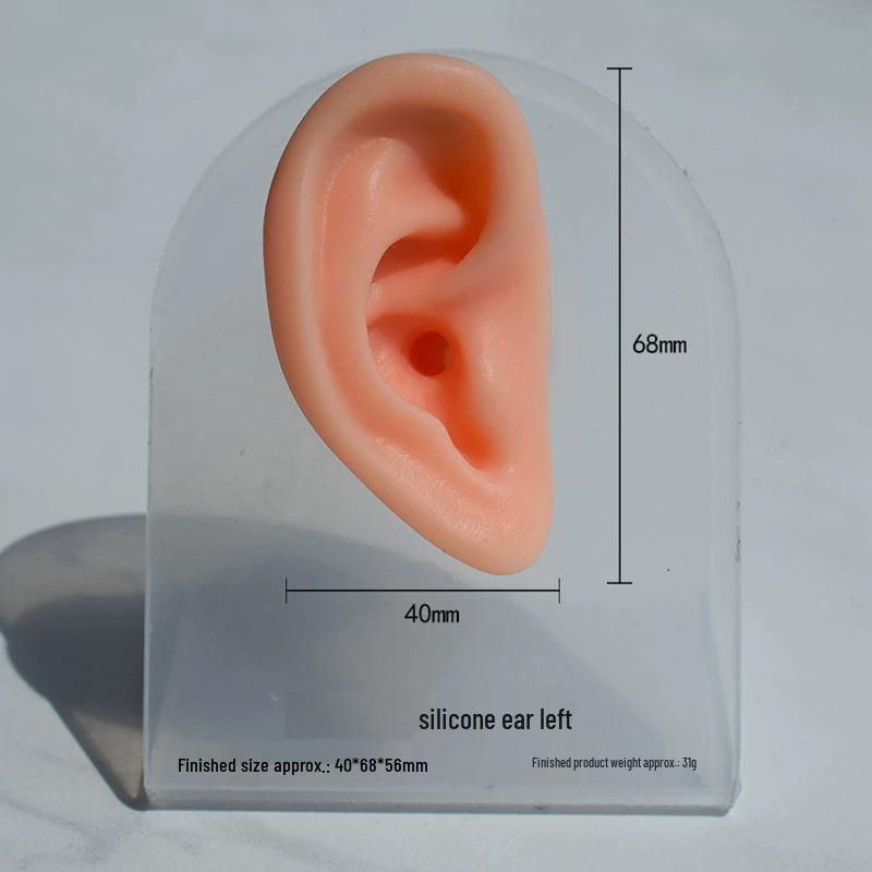 Silicone Ear Model for Piercing Jewelry Display