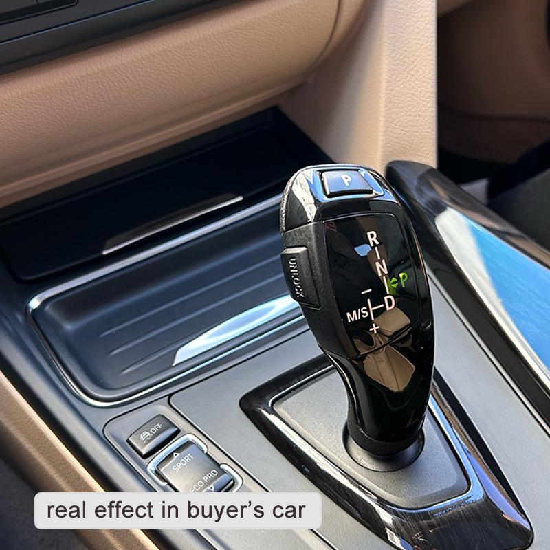 Auto LHD RHD Gear Shift Cover For BMW F10 F30 Head Knob Shifter Lever Interior Accessories Genuine Carbon Fiber 6 Colors