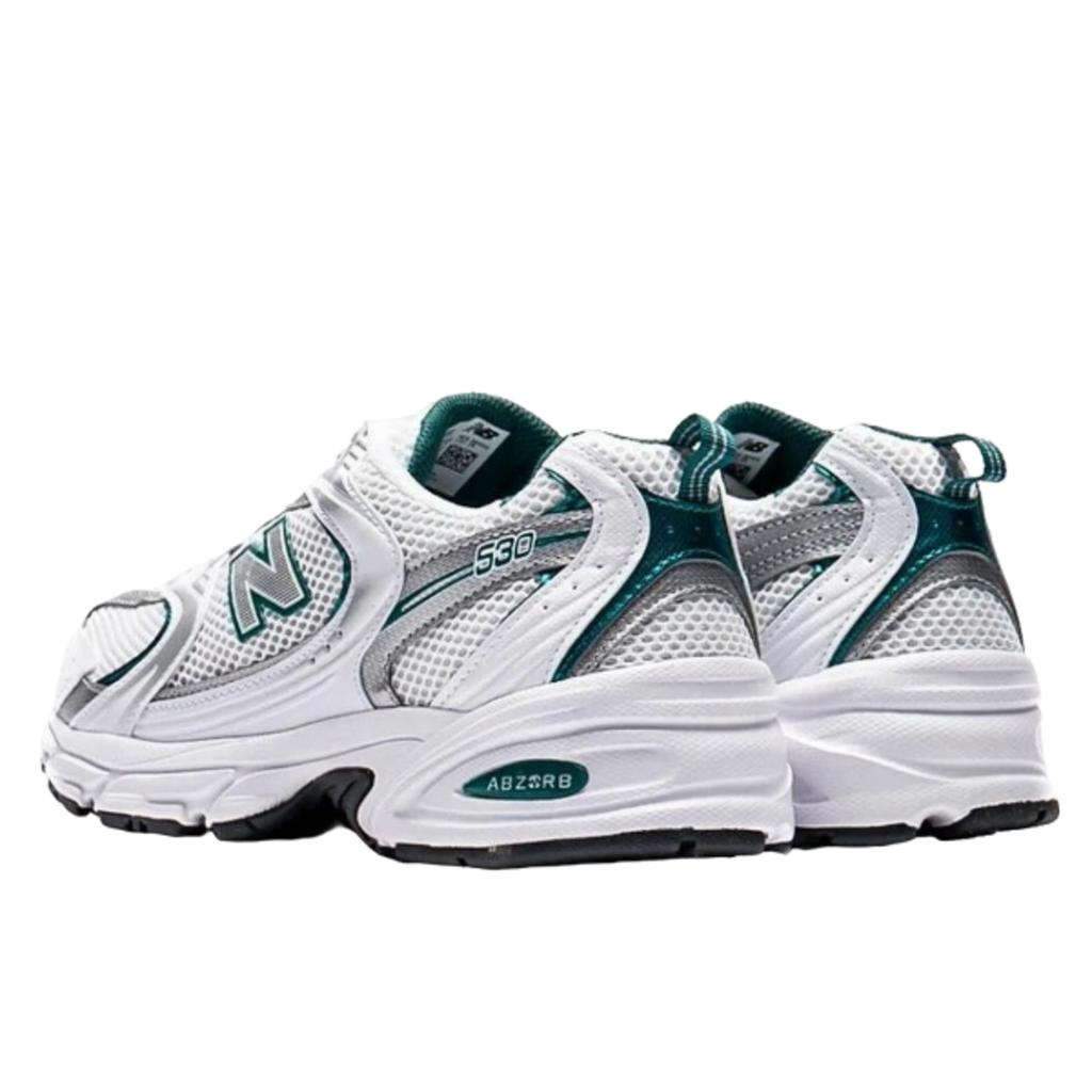 New Balance MR 530 White Silver Metallic Green