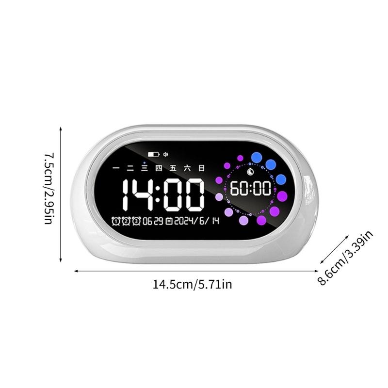 Intelligent Digital Alarm Clock Extra Loud Alarm Rechargeable LED Display Timer For Deep Sleepers Contemporary Design