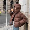 Short down padded jacket 2025 new small winter coat hooded padded jacket thickened bread padded jacket