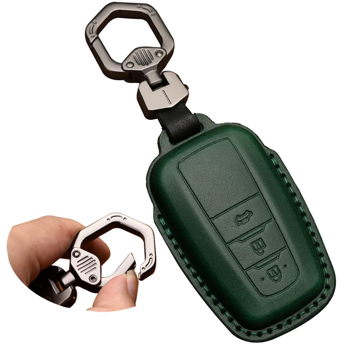 

[Haoshilianfa] Натуральная кожа Toyota Crown 220 серии C-HR Prius 50 серии RAV4 50 серии 3 buttons/green