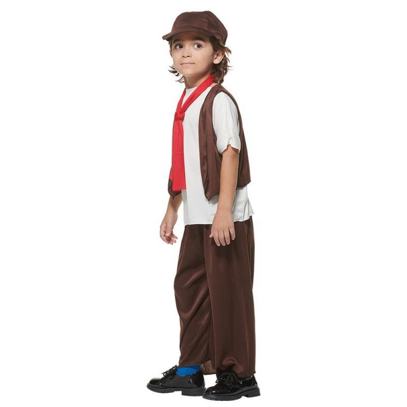 Halloween children's costumes ethnic characteristics play costumes Victorian boys poor working clothes Halloween costumes