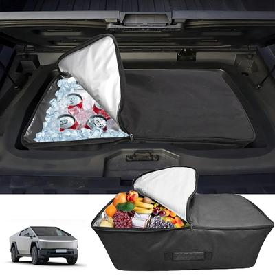 Car Rear Trunk Lower Bed Oxford Cooler Storage Bag For Tesla Cybertruck 2024 Ulation Waterproof Organizer Stowing Tidying
