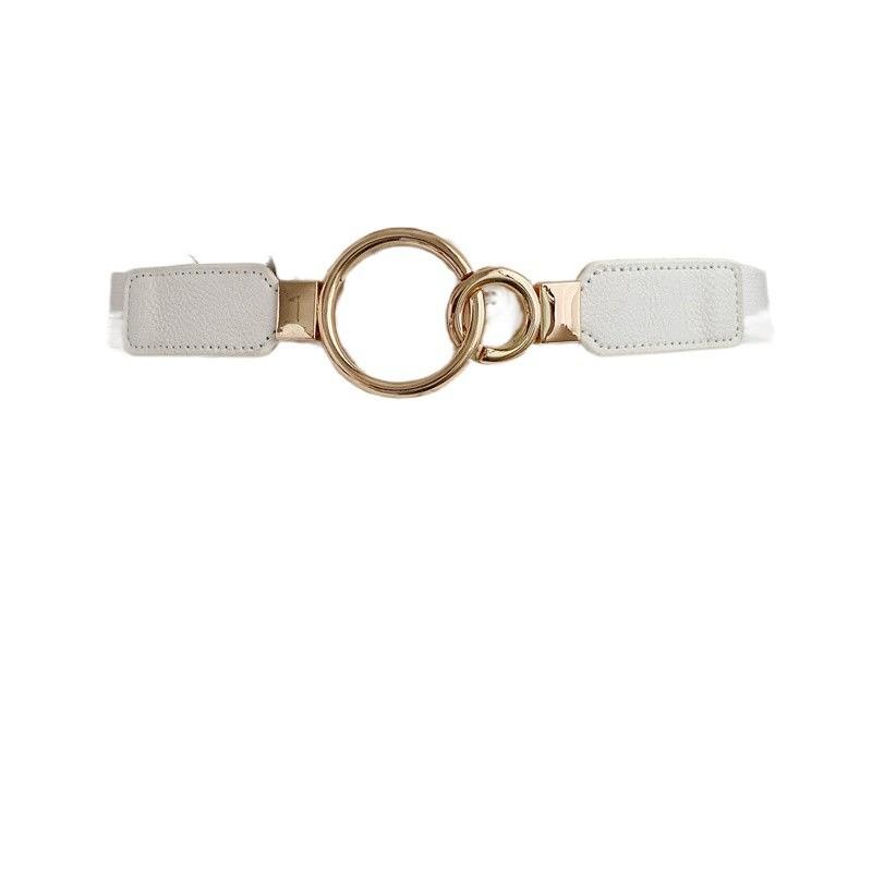 Stylish Korean Elastic Waist Belt For Women Shirt Dress With Round Buckle Design In Versatile Color Options