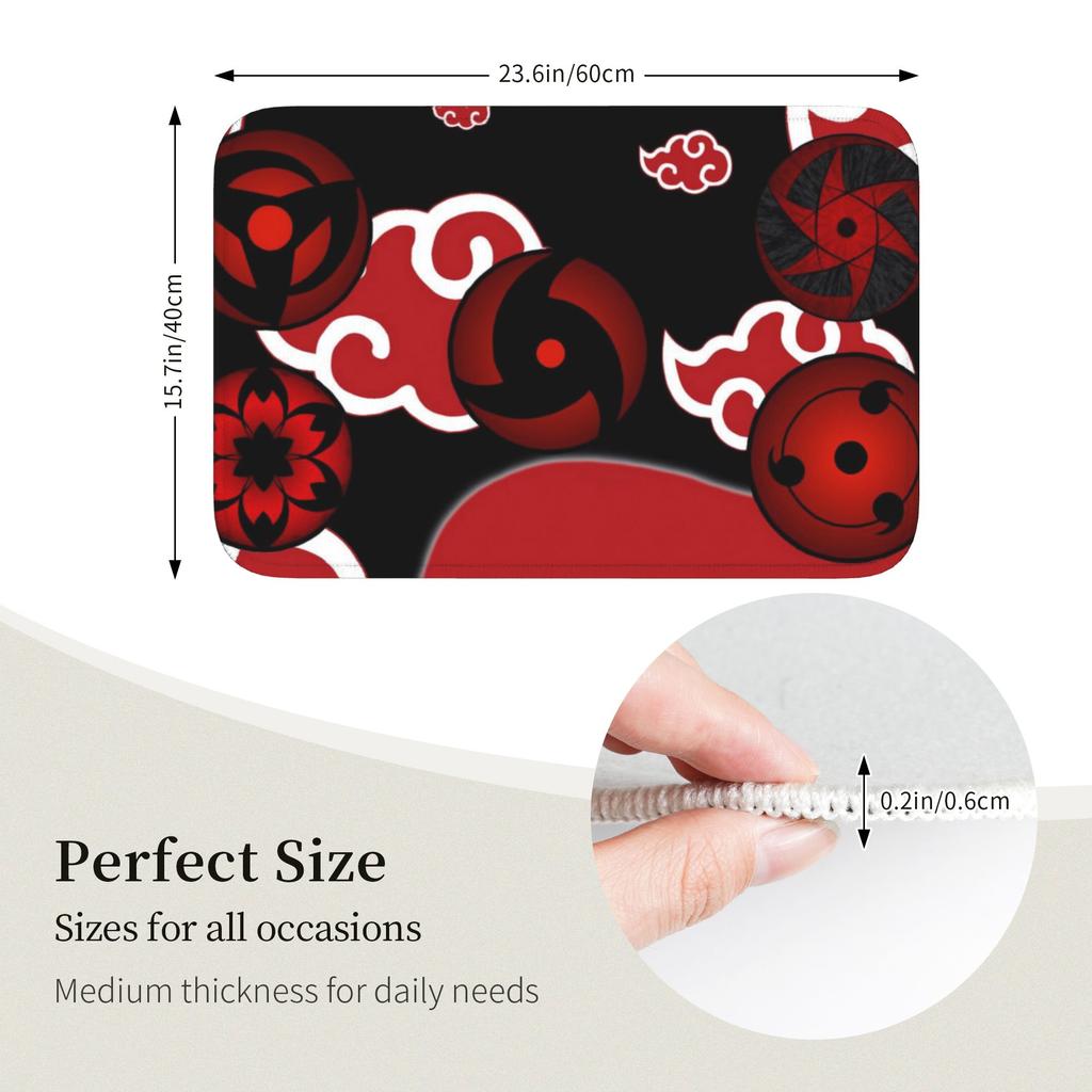 Anime N-Narutoes Floor Door Kitchen Bathroom Mats Anti-Slip Indoor  Doormat Garage Living Room Entrance Rug Carpet Footpad