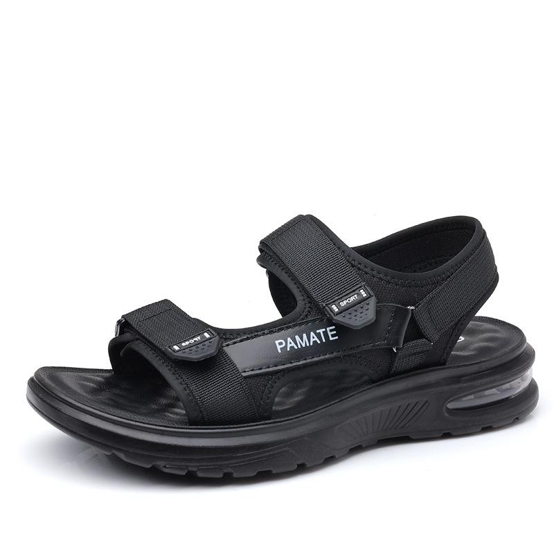 Casual sandals men's trendy summer new men's fashion heightening air cushion beach shoes Velcro sandals men's shoes