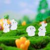 Pack of 8 Stylish Nightlight Animal Figurines Luminous Rabbit Miniatures Figurines Versatile Home Desk Decorations X3UC