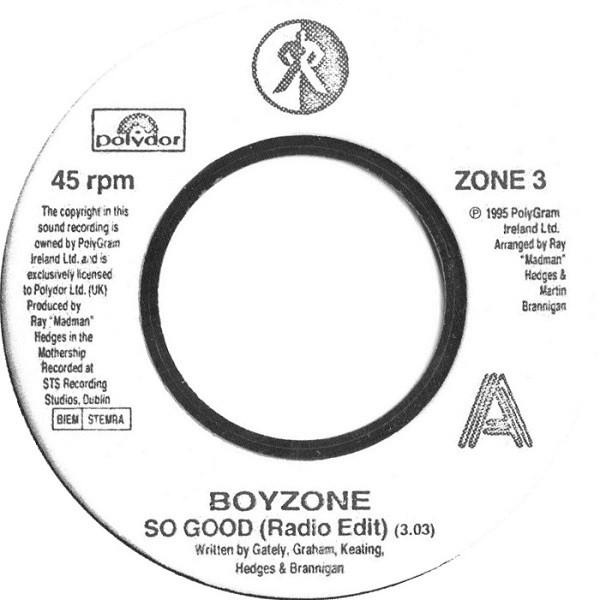 

7inch Record BOYZONE So Good ZONE3 POLYDOR 1995 UK Pop Used