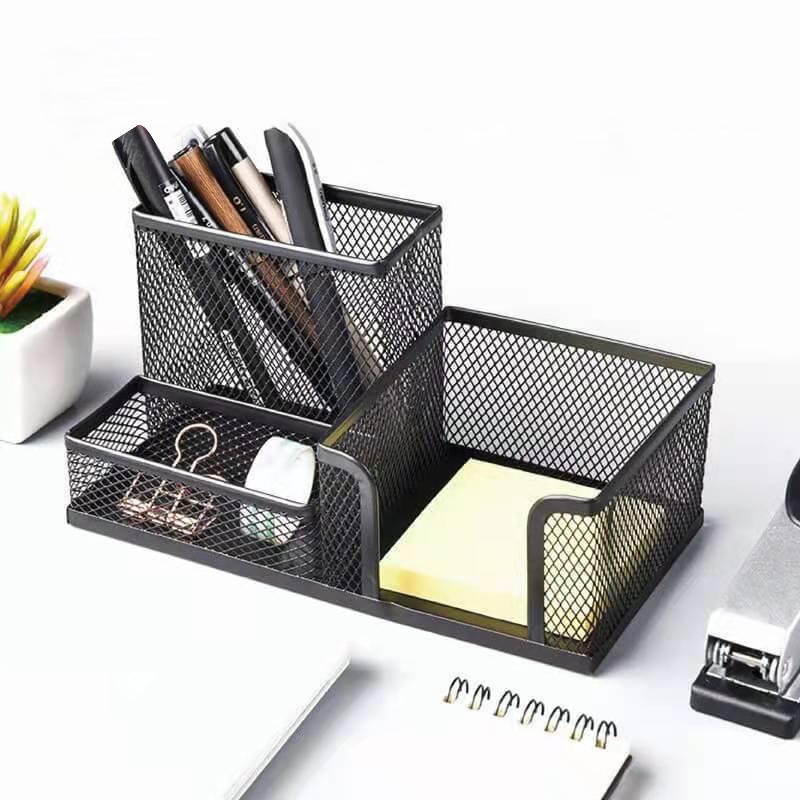 Large Multi-Functional Round And Large-Capacity Creative Square Pen Holder For Office Desktop Storage