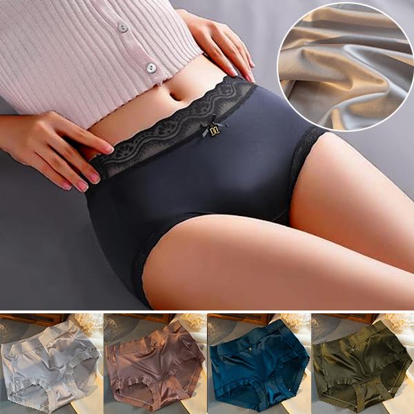 Kadınlar için seksi Dantel İç Dondurulmuş İpek Dikişsiz Külot İpeksi Dokunsal Dokunmatik Görünmez Saten Dantel Kadın İç Giyim Knickers Külot