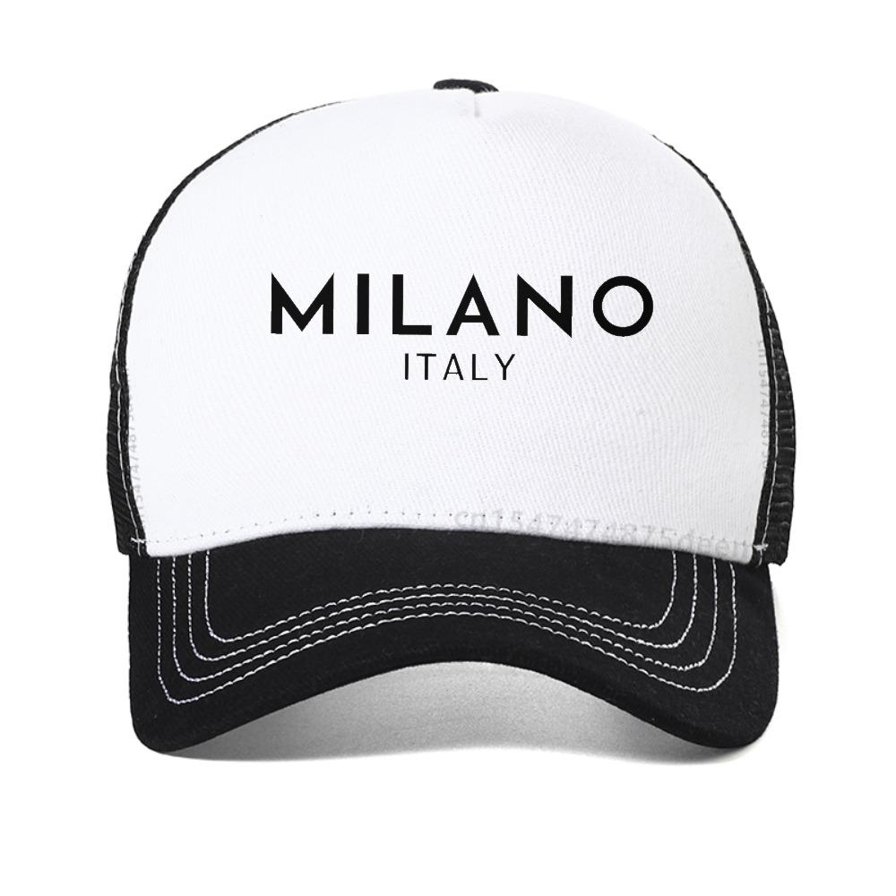 Milano Italy Flag Color Printed Men Baseball Cap Streetwears Hip Hop Male Caps Fashion Summer Breathable Mesh Snapback Hat