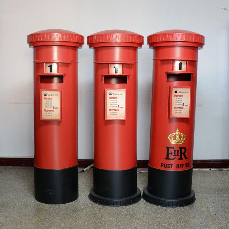 Extra Large Retro British Tin Post Box for Bar, Cafe, or Home Decoration