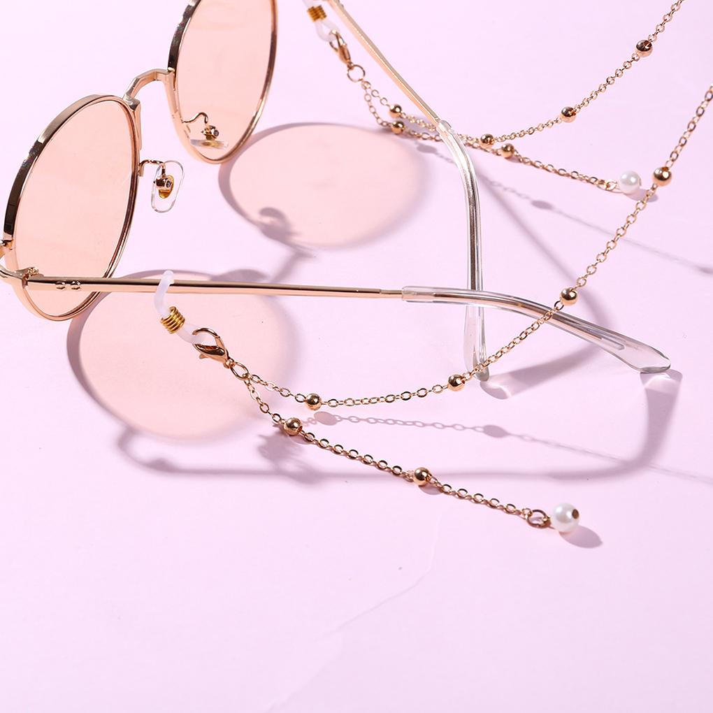 Artificial Pearl Glasses Chain Glasses Reading Frame Lanyard Glasses Rope MA