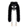 Fell Wikinger Füchse Maske Werwolf Kostüm Cosplay Zubehör Pelziges Tiermaske für Halloween Karneval Mottoparty