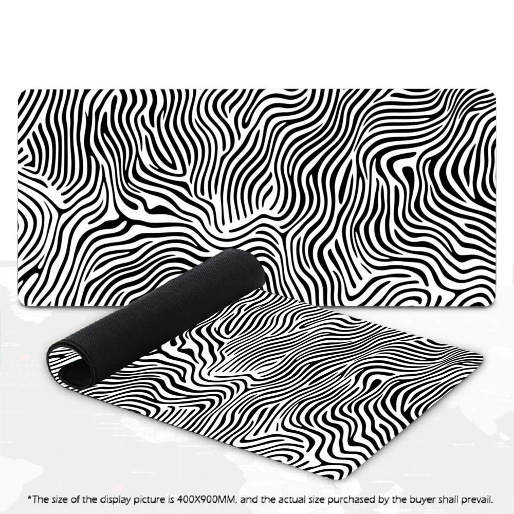 Abstract Topography Line Art Large XXL Mouse Pad Non-Slip Rubber Gaming Keyboard Deskmat Overlocked Game Table Accessories