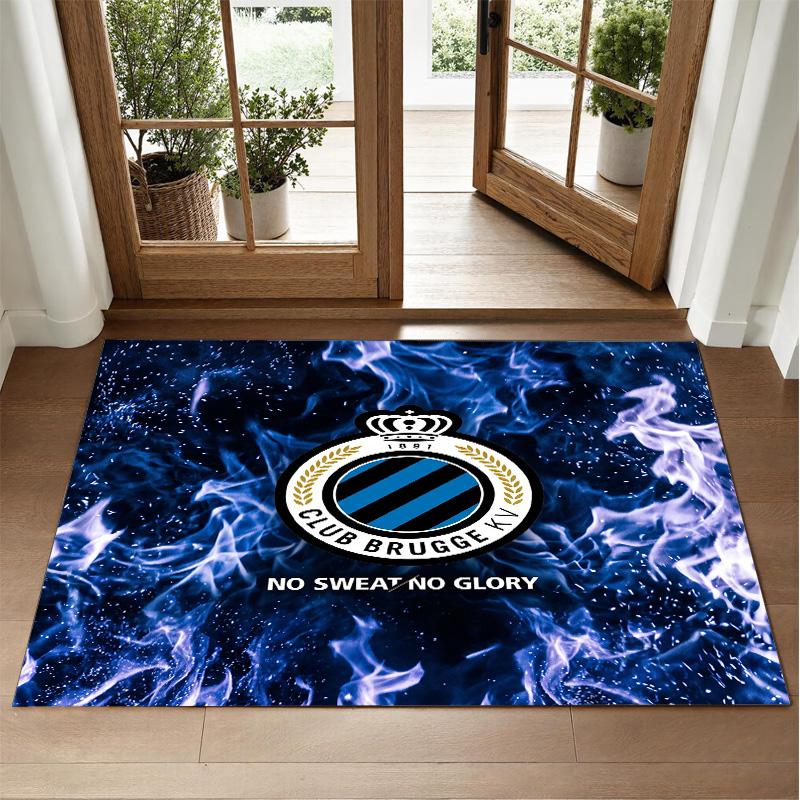 Club Brugge FC Design Crystal Velvet Rug Soft Decorative Mat for Bedroom Entrance