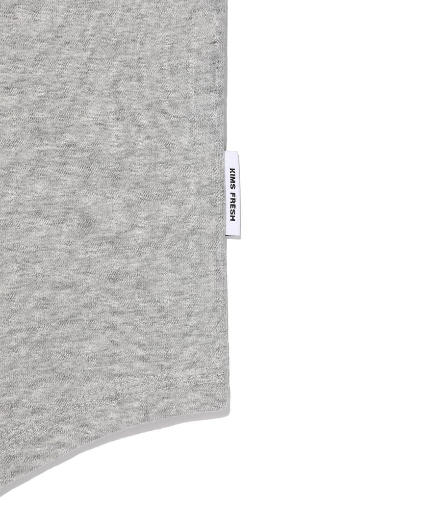 Kimseupeulesikoteunmakes Kims Bam Logo Dot Tee Gray