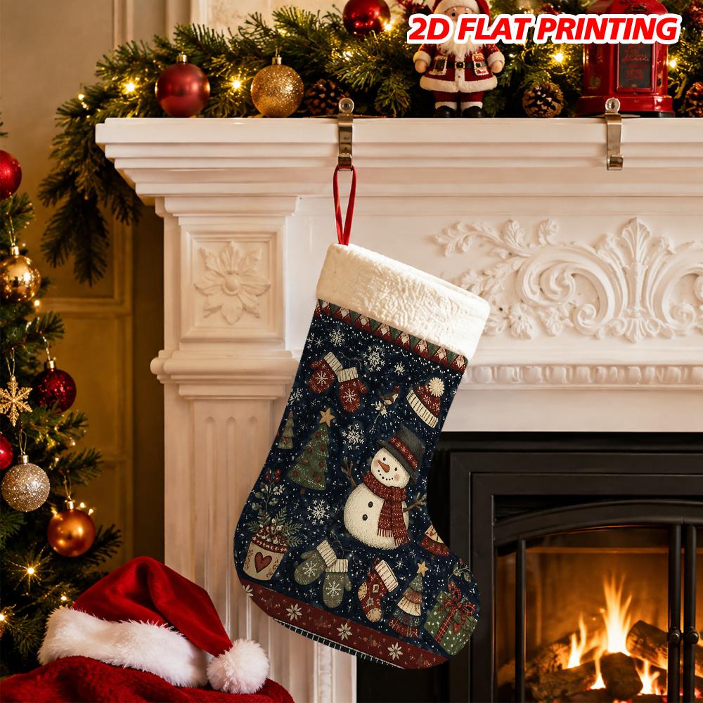 Christmas decoration fireplace hanging stocking 1pc 2D Flat Personalized Christmas Stocking Sorry, I Can'T Ass
