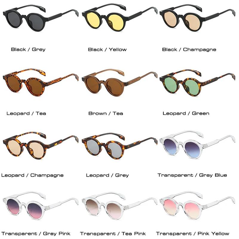  Retro Small Round Women Sunglasses Fashion Gradient Shades UV400 Punk Men Yellow Green Sun Glasses