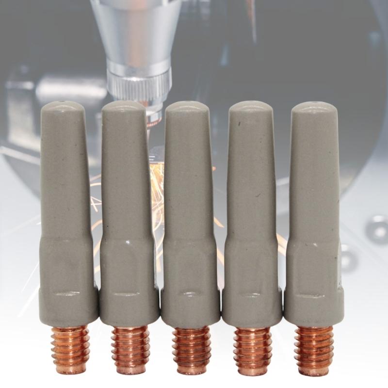 5pcs 40mm Conductive Nozzles With Special Coating For Improved Wear Resistance In Safe Welding Better Heat Dissipation