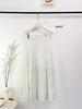 Cream-Style Elastic Waist White Lace Midi Skirt - Women's Holiday Age-Reducing Skirt