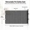 Portable Retractable Dog Cat Gate Mesh Safety Barrier Pet Door Fence for Home Kitchen Hallway Stairs Apartment Office Doorway