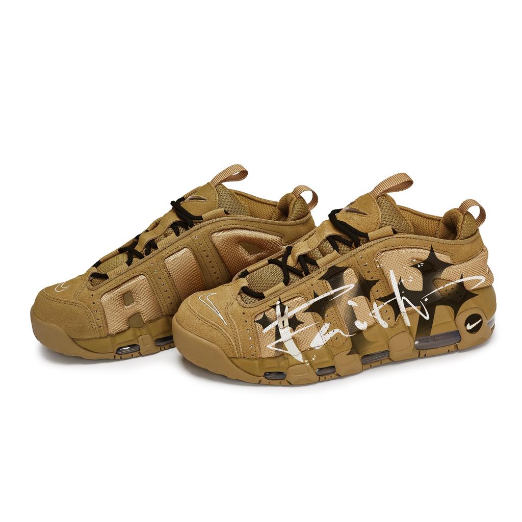 Nike Air More Uptempo REGO Hot Dog, Gilded Cross Slip Resistant Slip Resistant Low top Vintage Basketball Shoes Unisex IM6649-700(Team1189- )