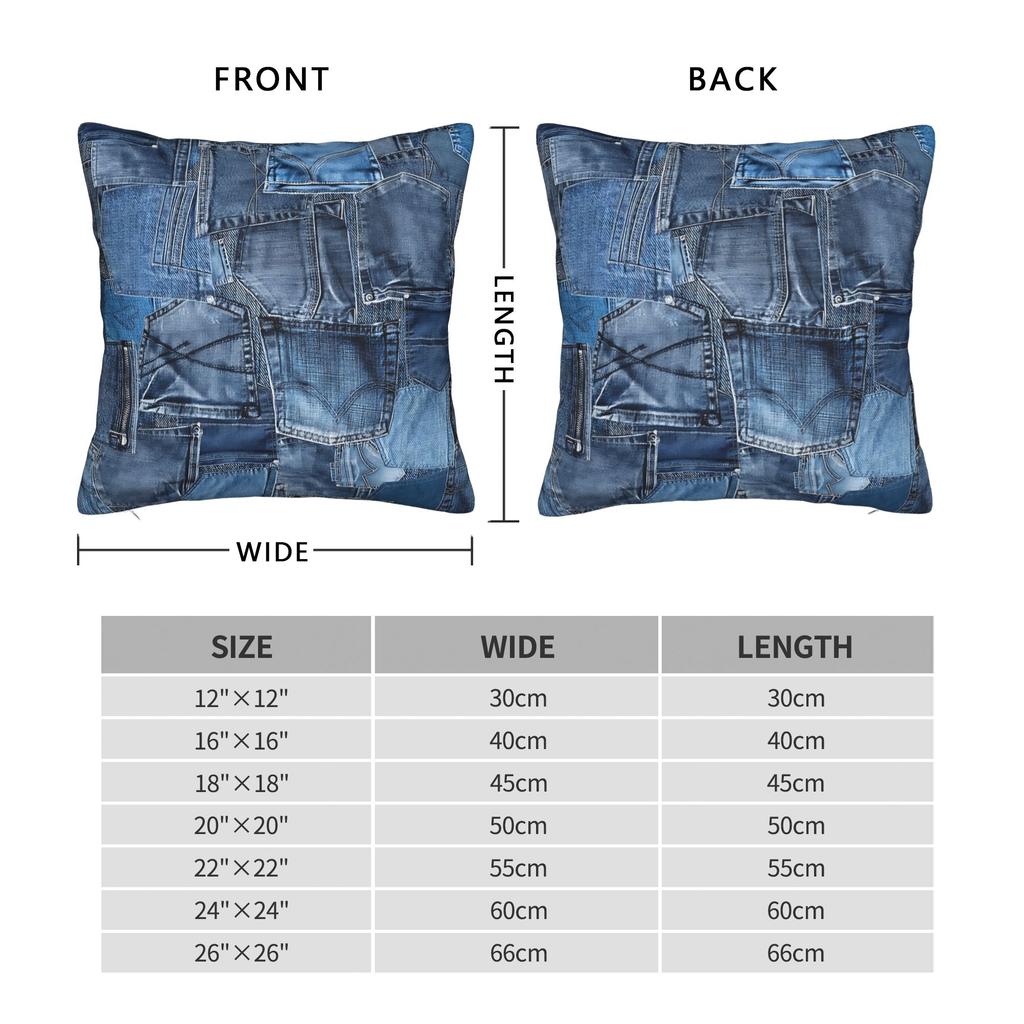 Fotografia Di Federa Per Cuscino Di Vecchi Jeans Copricuscino Quadrato Copricuscino Divertente Per Divano Del Salotto